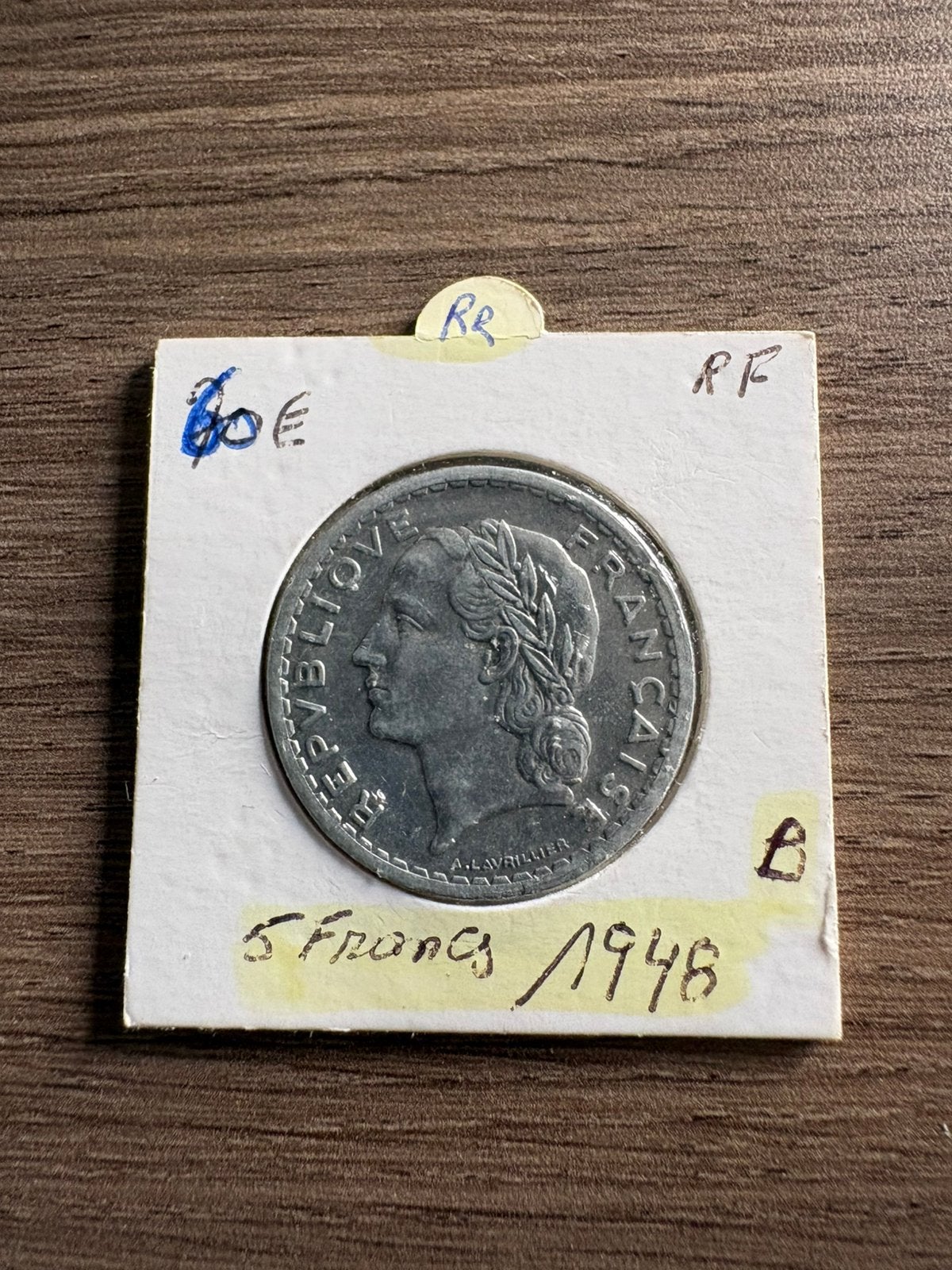 5 francs 1948B Lavrillier, Enlèvement ou Envoi