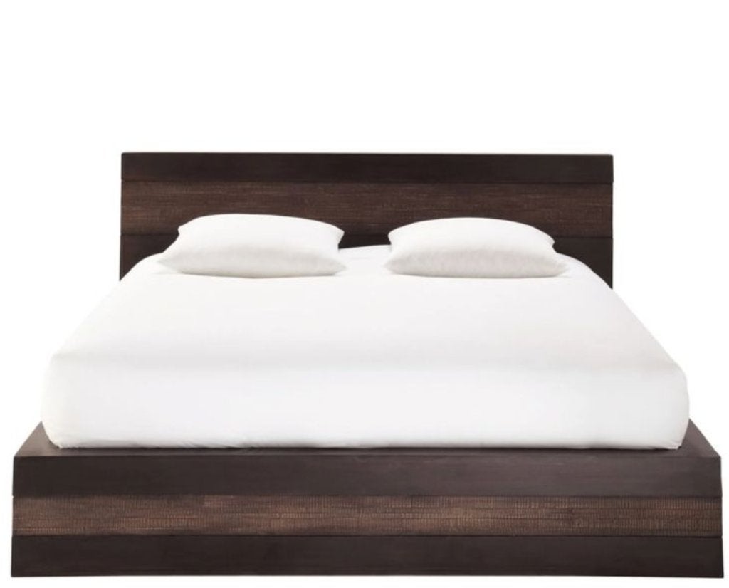Lit exotique 160x200 en manguier massif Maisons du monde, Maison & Meubles, Chambre à coucher | Lits, Enlèvement, Utilisé, 200 cm