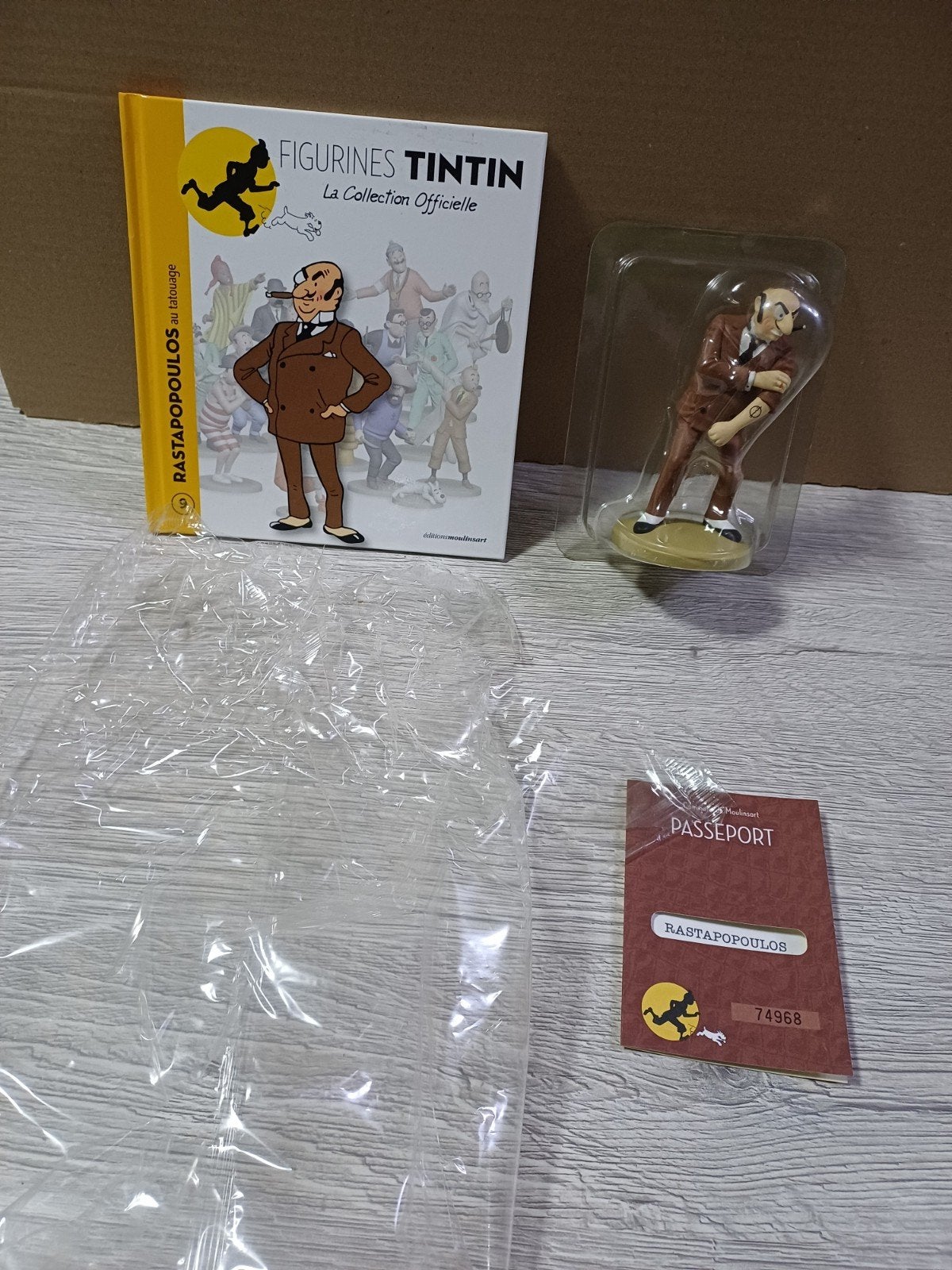 Figurine Rastapopoulos 9 Tintin, Collections, Enlèvement ou Envoi, Tintin, Comme neuf, Statue ou Figurine