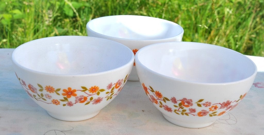 3 bols a soupe arcopal vintage modéle scania, Maison & Meubles, Enlèvement ou Envoi, Comme neuf, Tasse(s) et/ou soucoupe(s)
