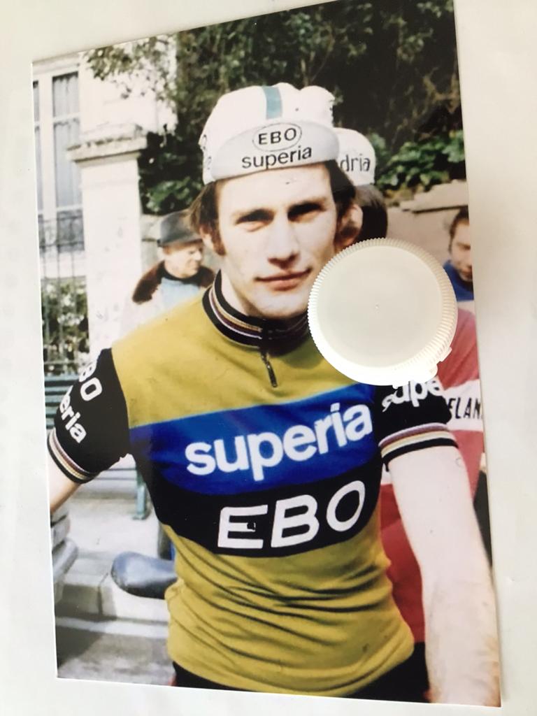 Wielerfoto 1977 team ebo superia alain de saever, Verzenden
