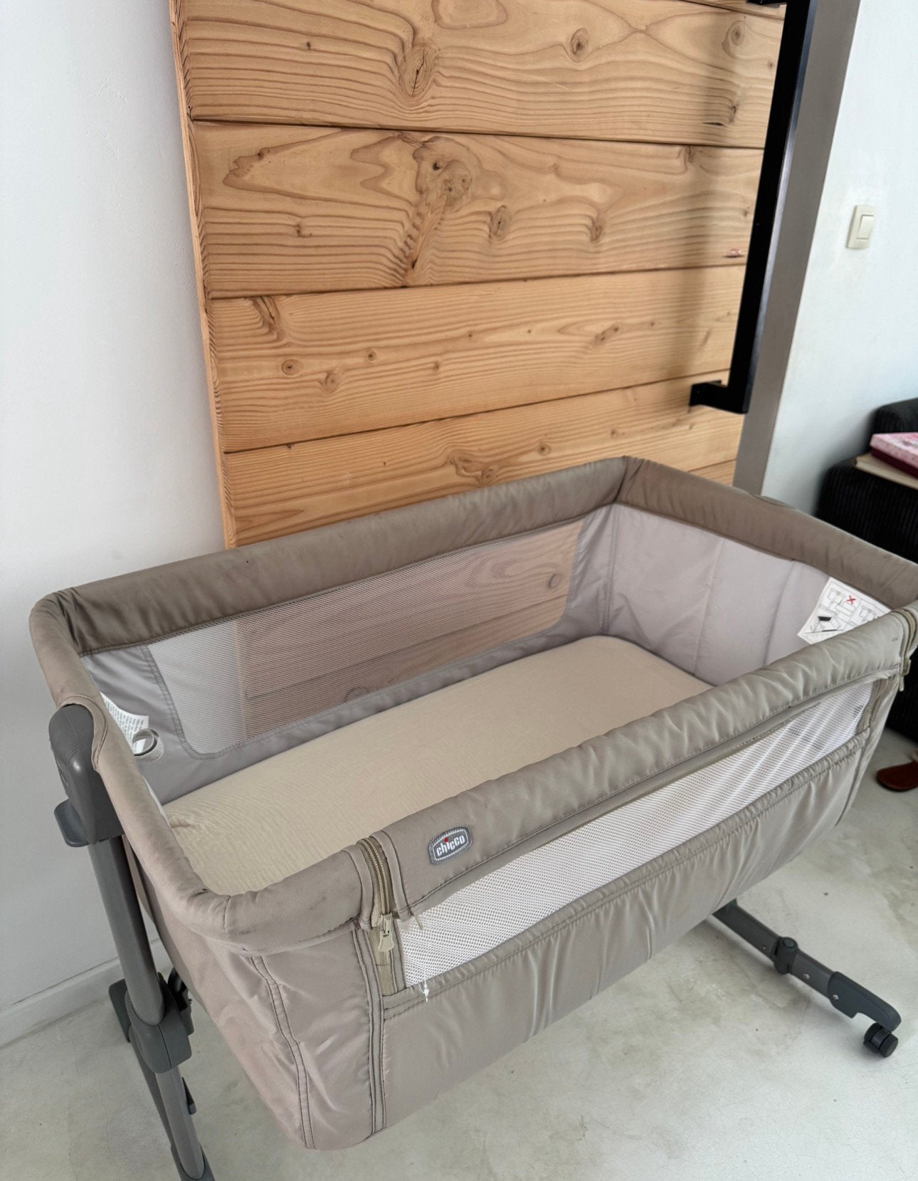 Next 2 Me Essential Co-sleeper dove, Kinderen en Baby's, Ophalen of Verzenden, Zo goed als nieuw
