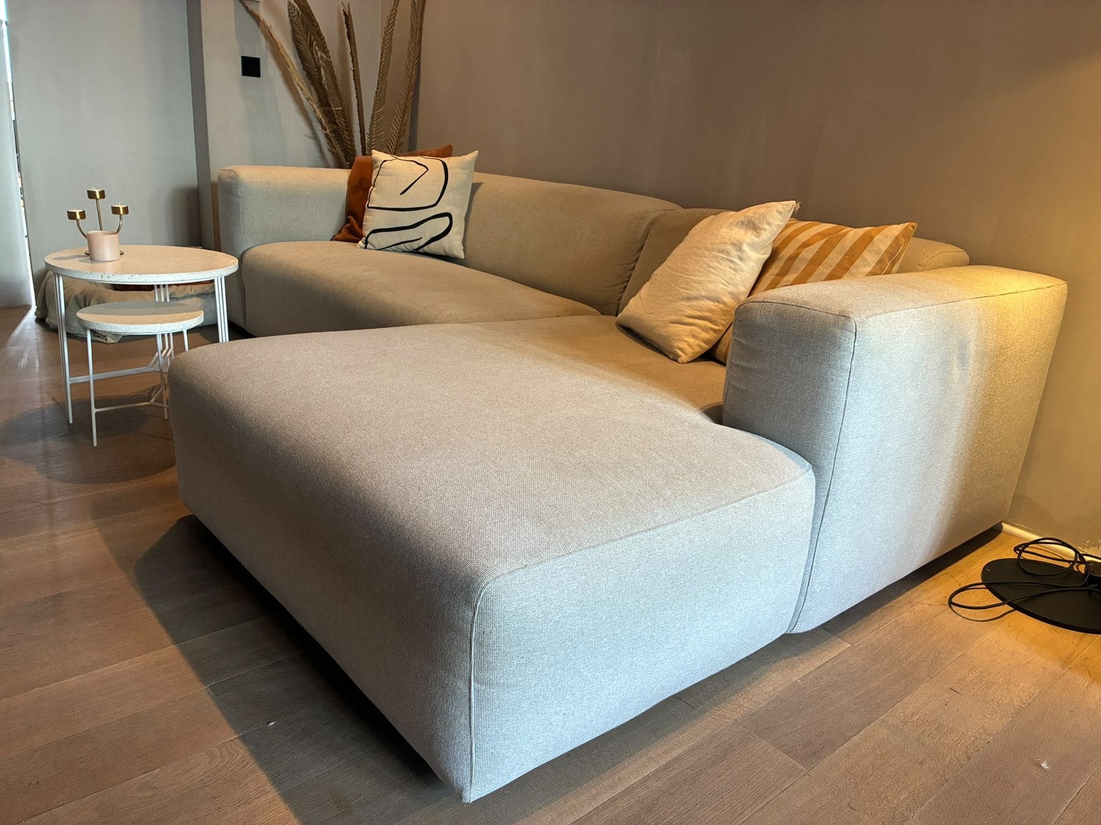 Zetel met chaises longues, Huis en Inrichting, Ophalen, 250 tot 300 cm, Driepersoons, Zo goed als nieuw