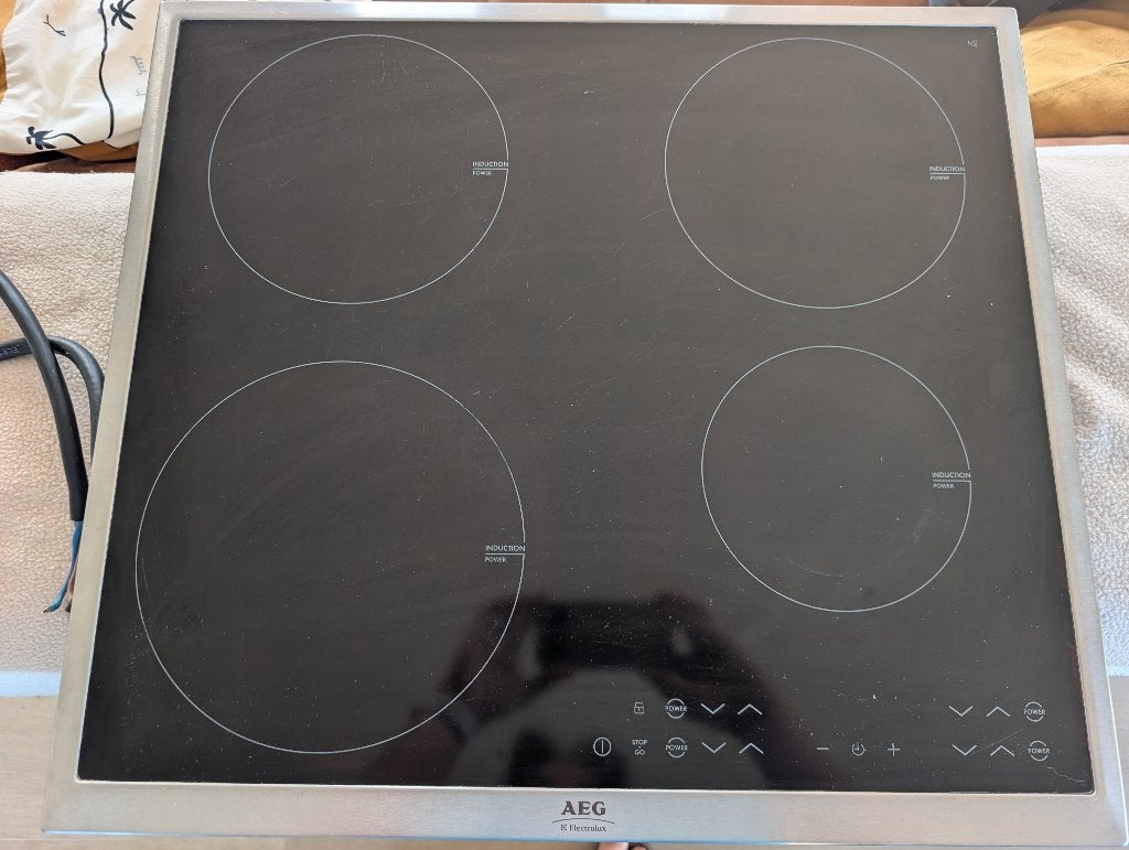 AEG inductiekookplaat 60 cm, Elektronische apparatuur, Ophalen, Gebruikt, 4 kookzones, Inbouw