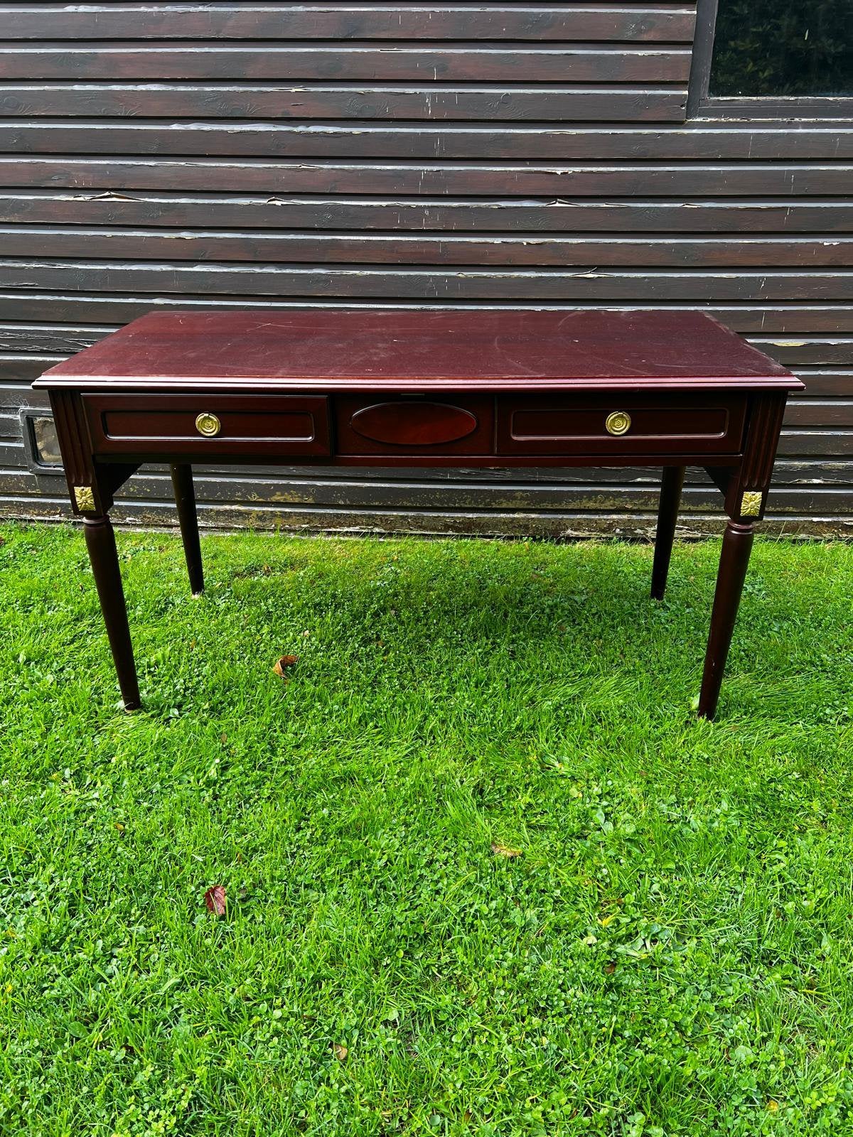 Bureau van gautier met gouden accenten, Maison & Meubles, Classique, Enlèvement, 130 cm, Bois