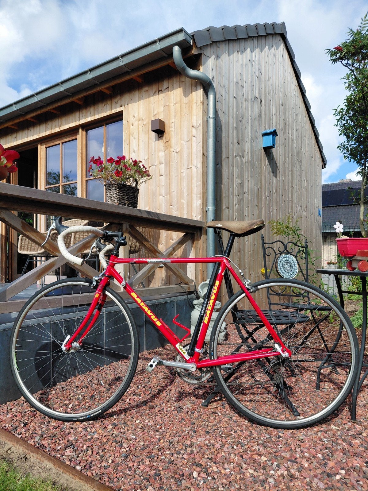 Batavus rood retro, Fietsen en Brommers, Ophalen, Gebruikt, Velgrem, Versnellingen
