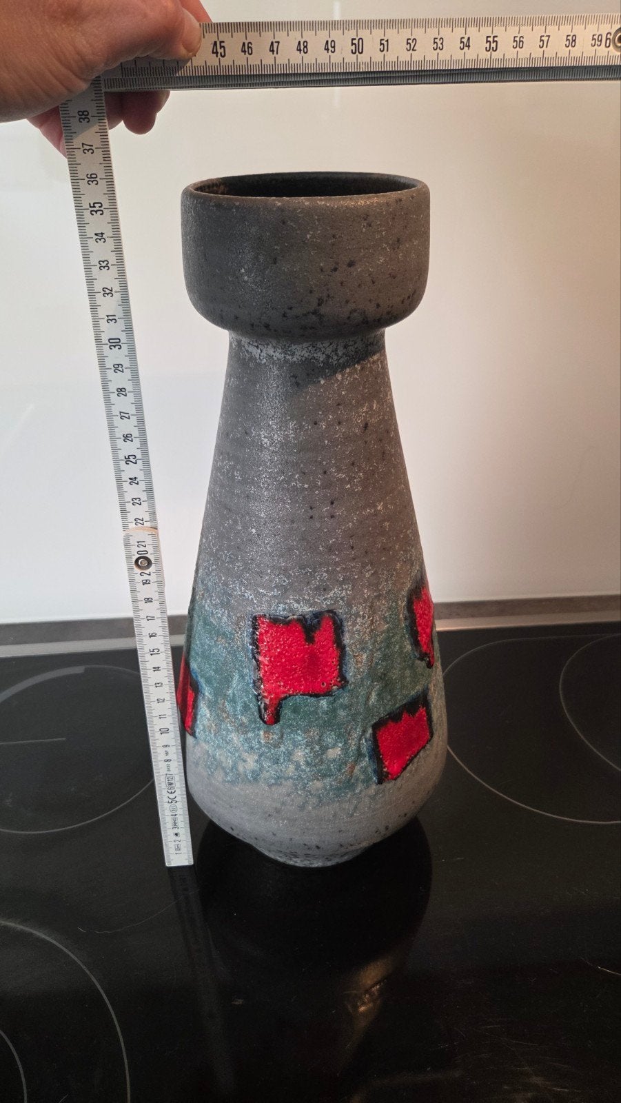 Vintage Fat Lava vaas, Antiek en Kunst, Ophalen of Verzenden