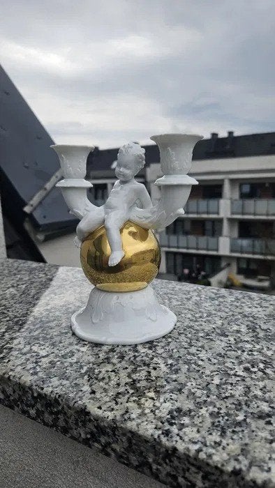 Rosenthal-porselein, antieke kandelaar, Antiek en Kunst, Verzenden