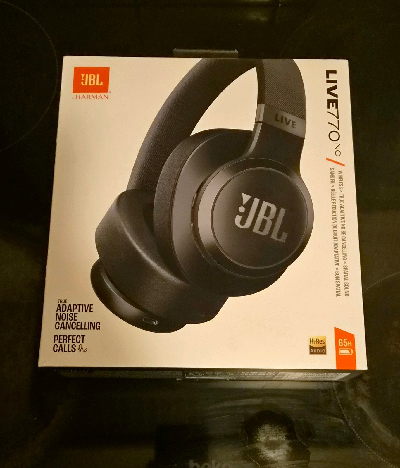 JBL Live 770nc + câbles d'origine + pochette JBL + boîte JBL, TV, Hi-fi & Vidéo, Enlèvement ou Envoi, Noir, JBL, Sans fil
