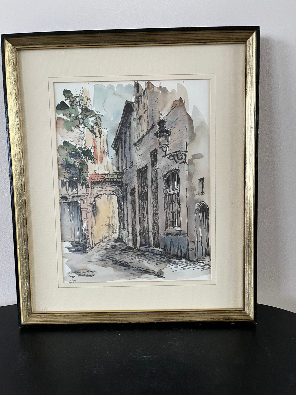Tekening Brugge —> Swinberghe, Antiquités & Art, Enlèvement ou Envoi, Aquarelle