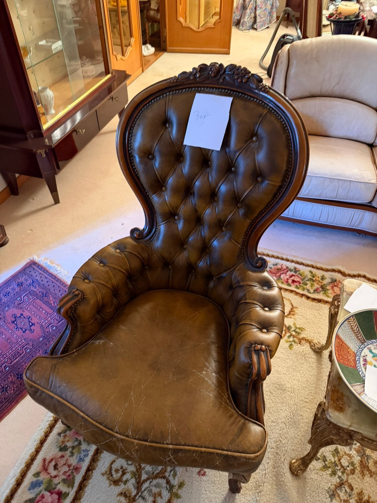 klassieke Engelse/Victoriaanse fauteuil, Ophalen
