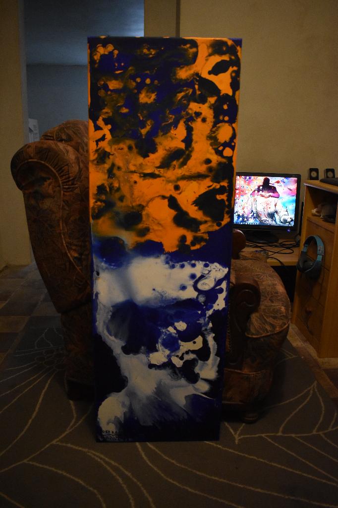 Neige et Sable Penture par Joky Kamo, Antiquités & Art, Art | Peinture | Abstraite, Enlèvement
