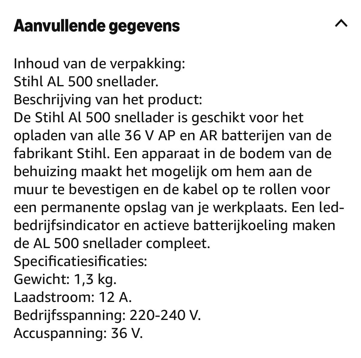 Chargeur Stihl AL500, Enlèvement ou Envoi, Utilisé, Batterie