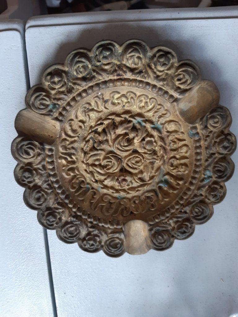 Cendrier - métallique Art déco, Verzamelen, Rookartikelen, Aanstekers en Luciferdoosjes, Ophalen of Verzenden, Asbak