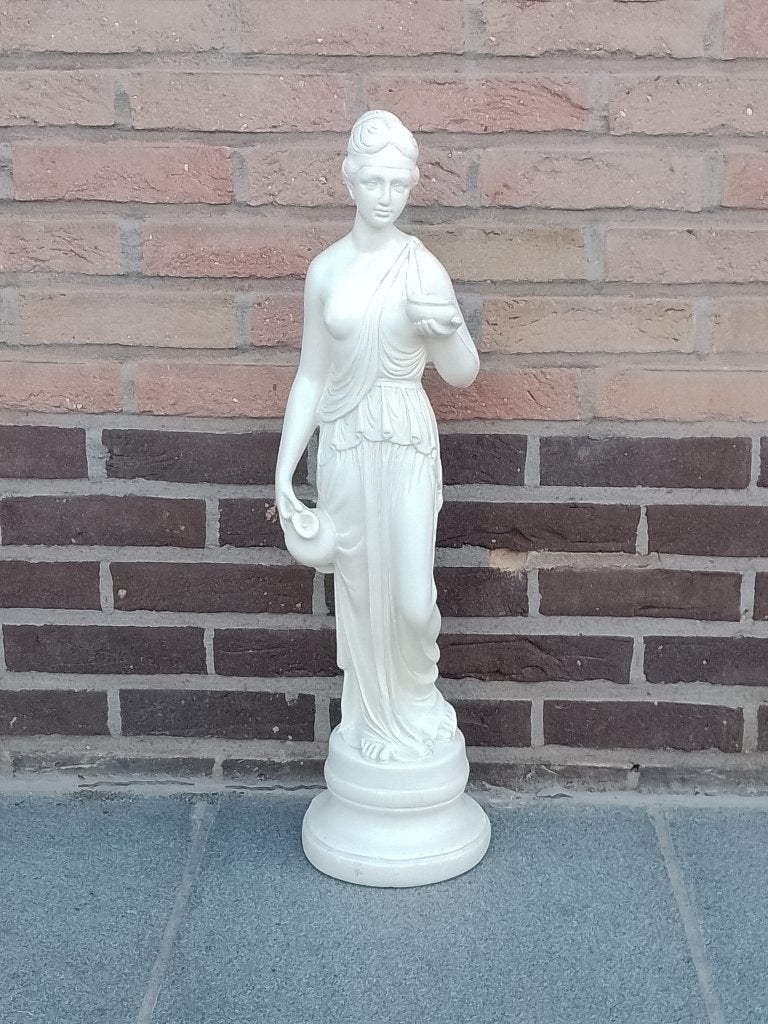 Klassiek Beeld – Vrouw Met Kruik En Schaal – Hebe Stijl, Enlèvement, Utilisé, Humain