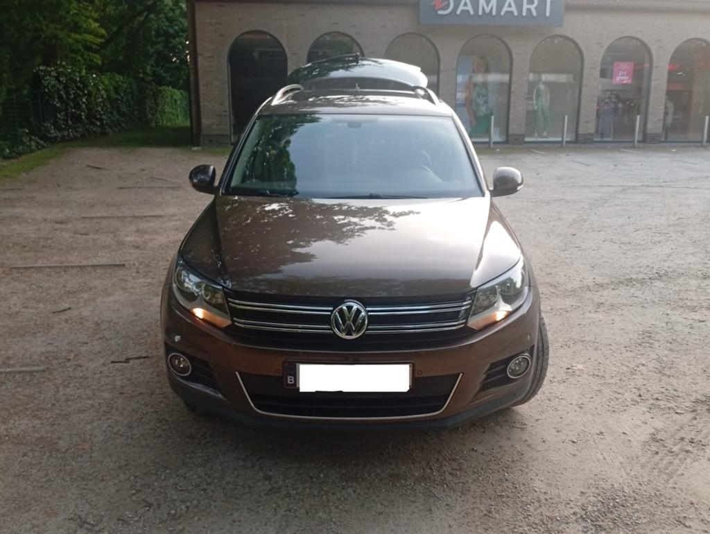 Volkswagen Tiguan 2012 benzine., Auto's, Volkswagen, Euro 5, Leder, Bruin, 5 deurs