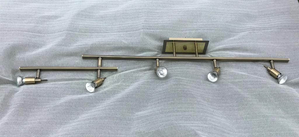 plafondverlichting 5 spots richtbaar, Maison & Meubles, Lampes | Spots, Enlèvement, Utilisé, Halogène