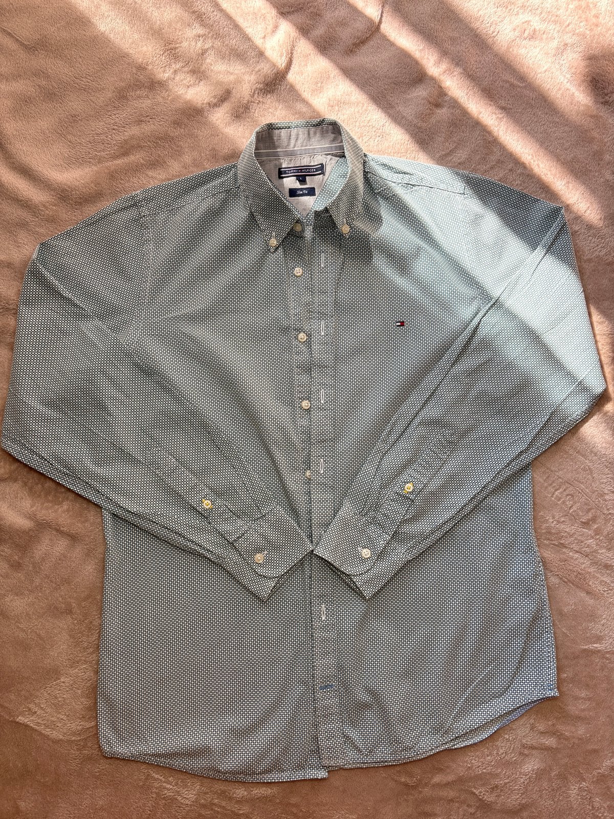 Chemise Tommy Hilfiger, Kleding | Heren, Overhemden, Verzenden, Zo goed als nieuw, Meerkleurig, Halswijdte 41/42 (L)