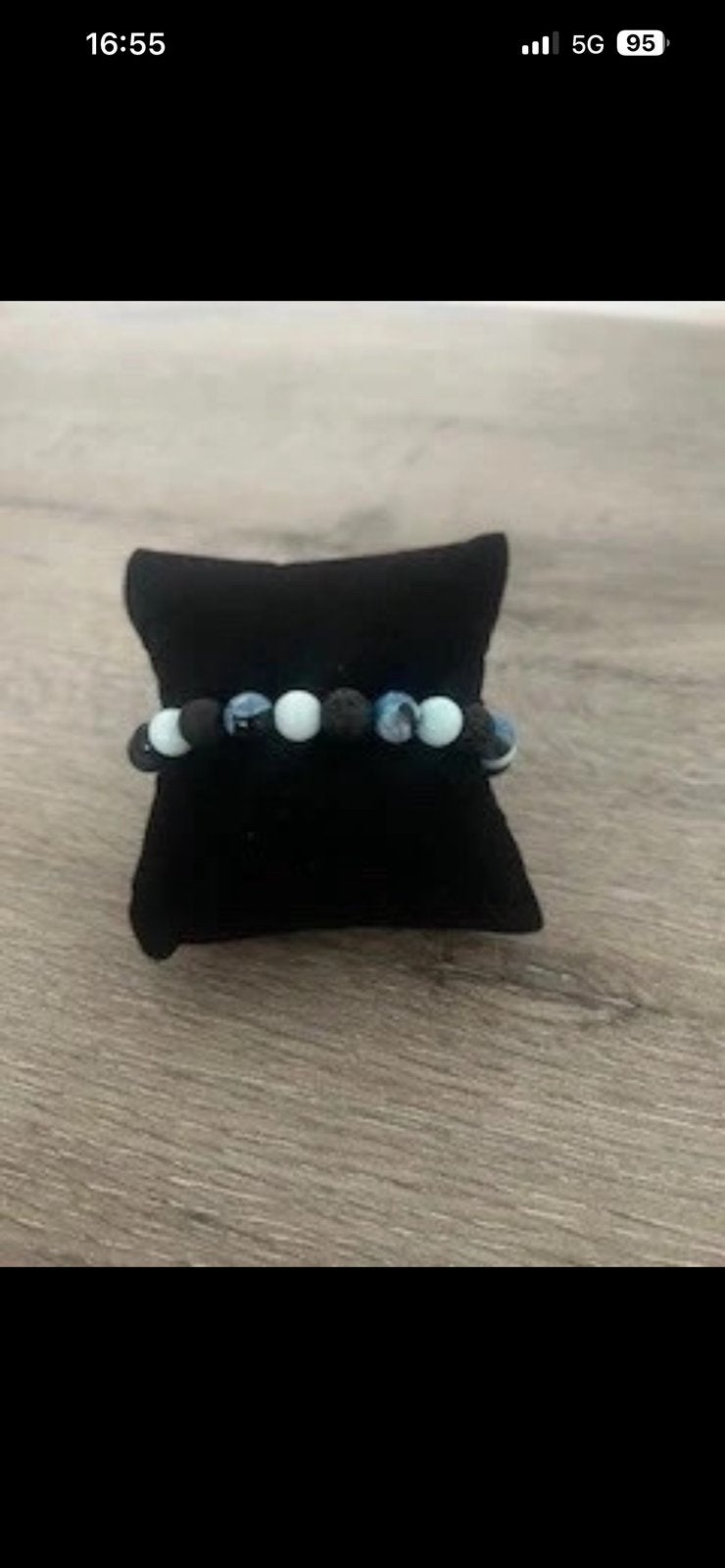 Bracelet énergétique force & courage – agate de feu, Envoi, Neuf, Bleu
