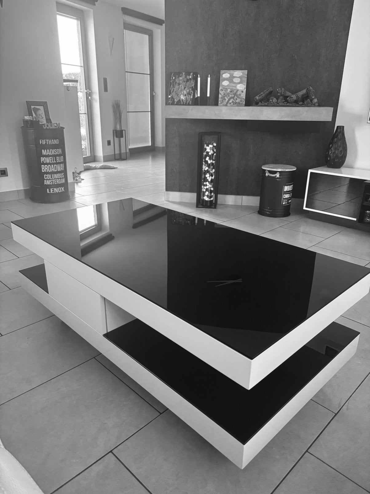 Salontafel hoogglans modern met lades, Huis en Inrichting, Ophalen