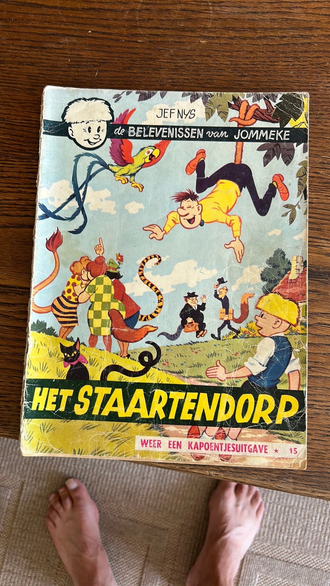 Jommeke : het Staartendorp (15), Gelezen, Eén stripboek, Jef Nys., Ophalen of Verzenden