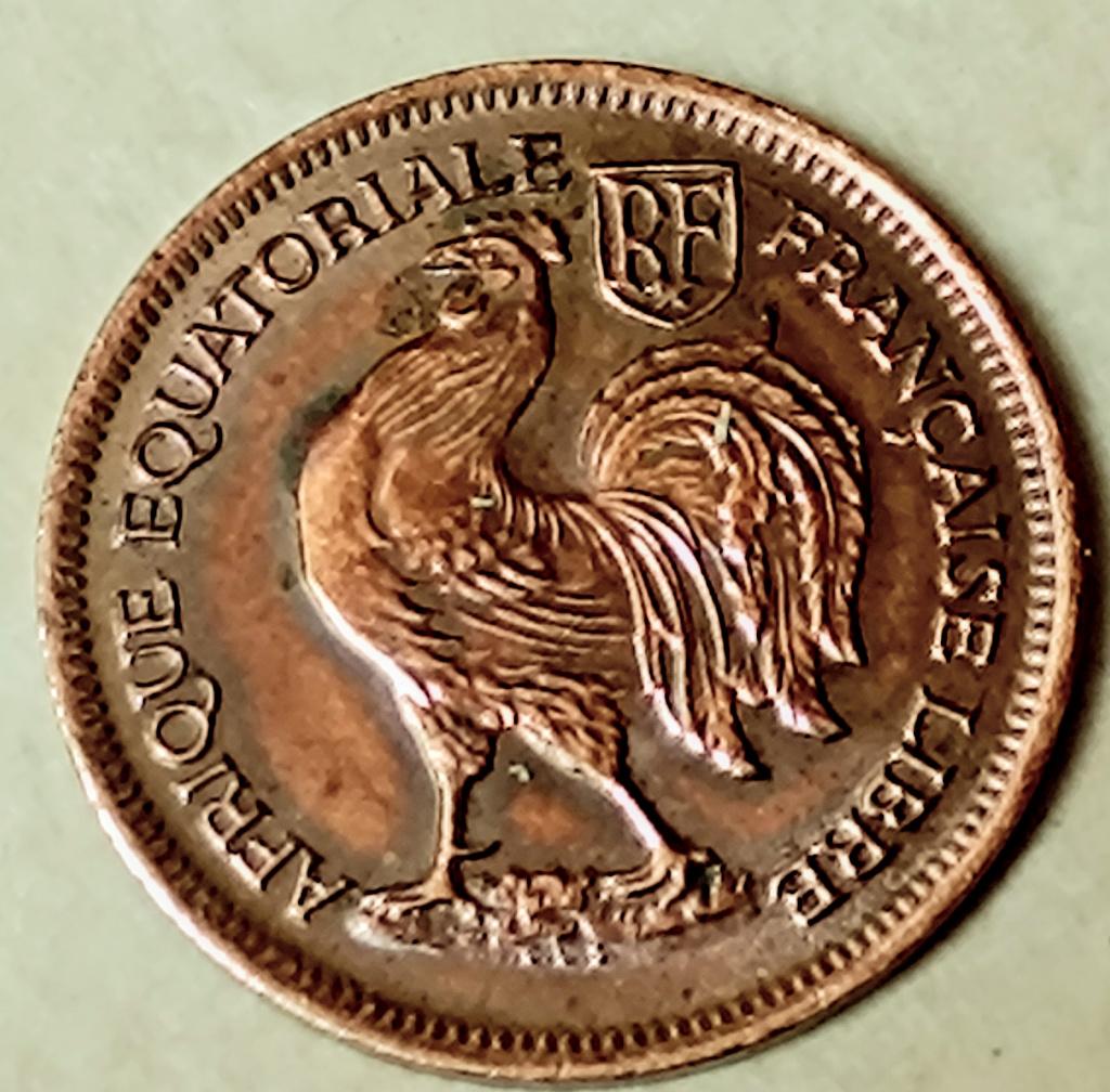 munt Frans Equatoriaal Afrika 50 centimes 1943, Ophalen of Verzenden