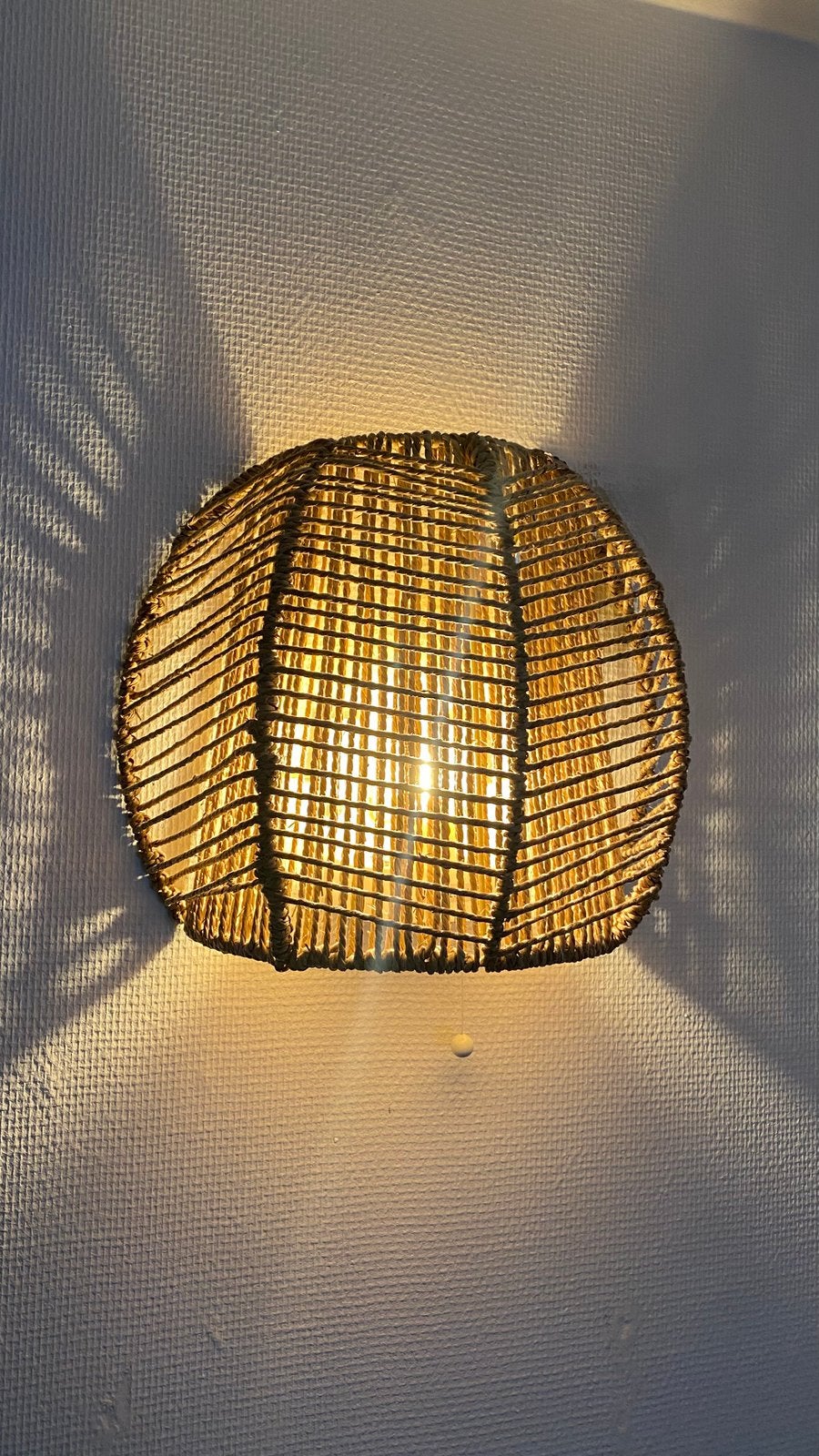 Månalg wandlamp ikea riet, Ophalen