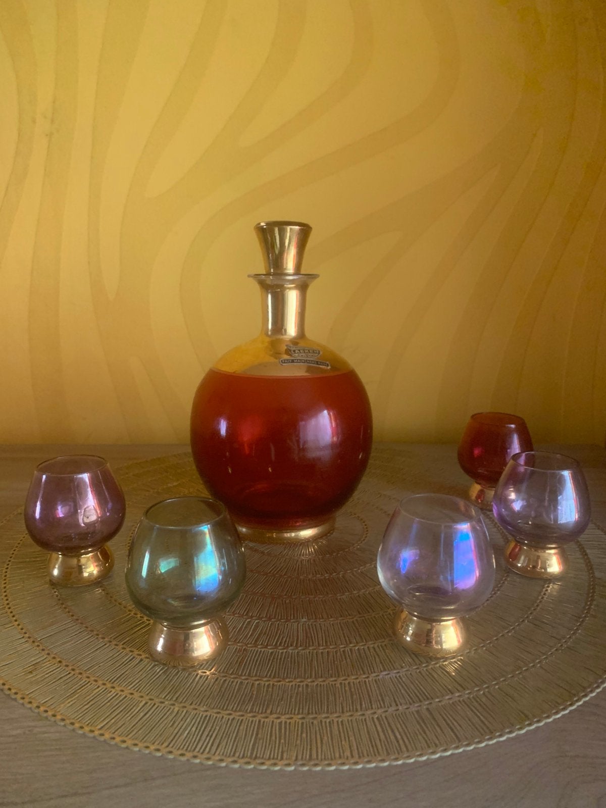 Laeken Cristal Vintage drankset (karaf + glazen), Antiek en Kunst, Ophalen of Verzenden