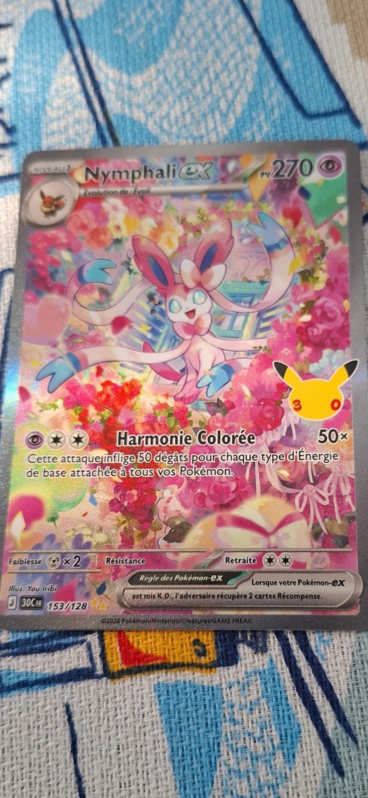 Carte Pokémon Nymphali ex SAR, Enlèvement ou Envoi