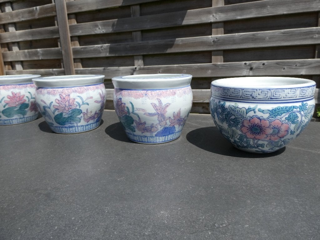 Chinese porseleinen bloempotten, Overige materialen, Rond, Ophalen of Verzenden, Binnen