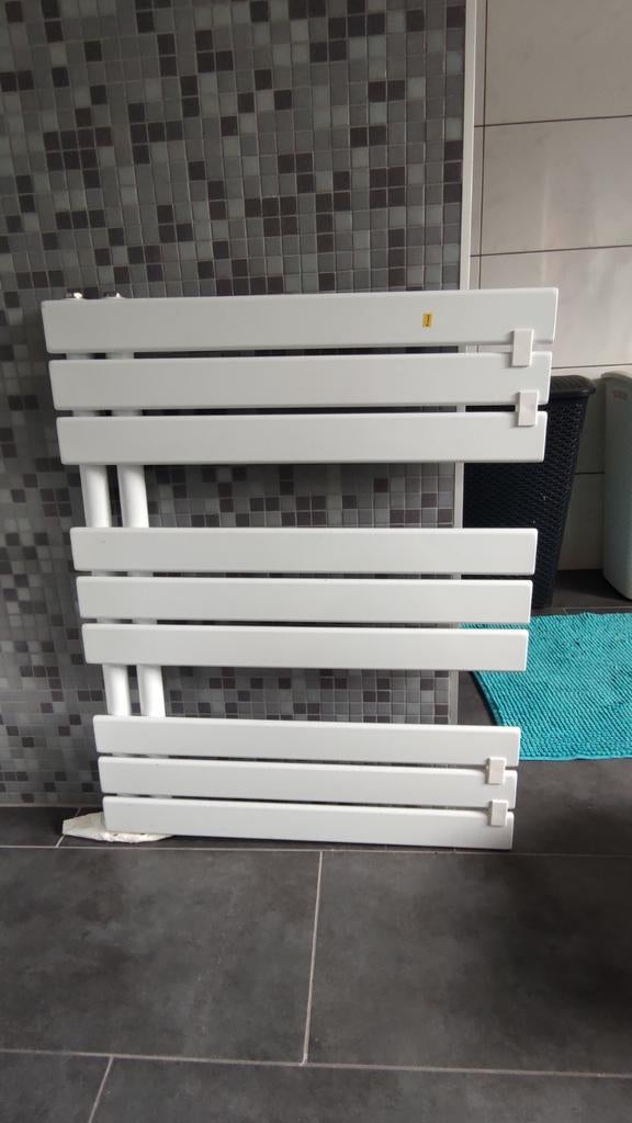 EMKE Handdoekradiator - Plat Design - Glanzend Wit - 76x60 c, Enlèvement