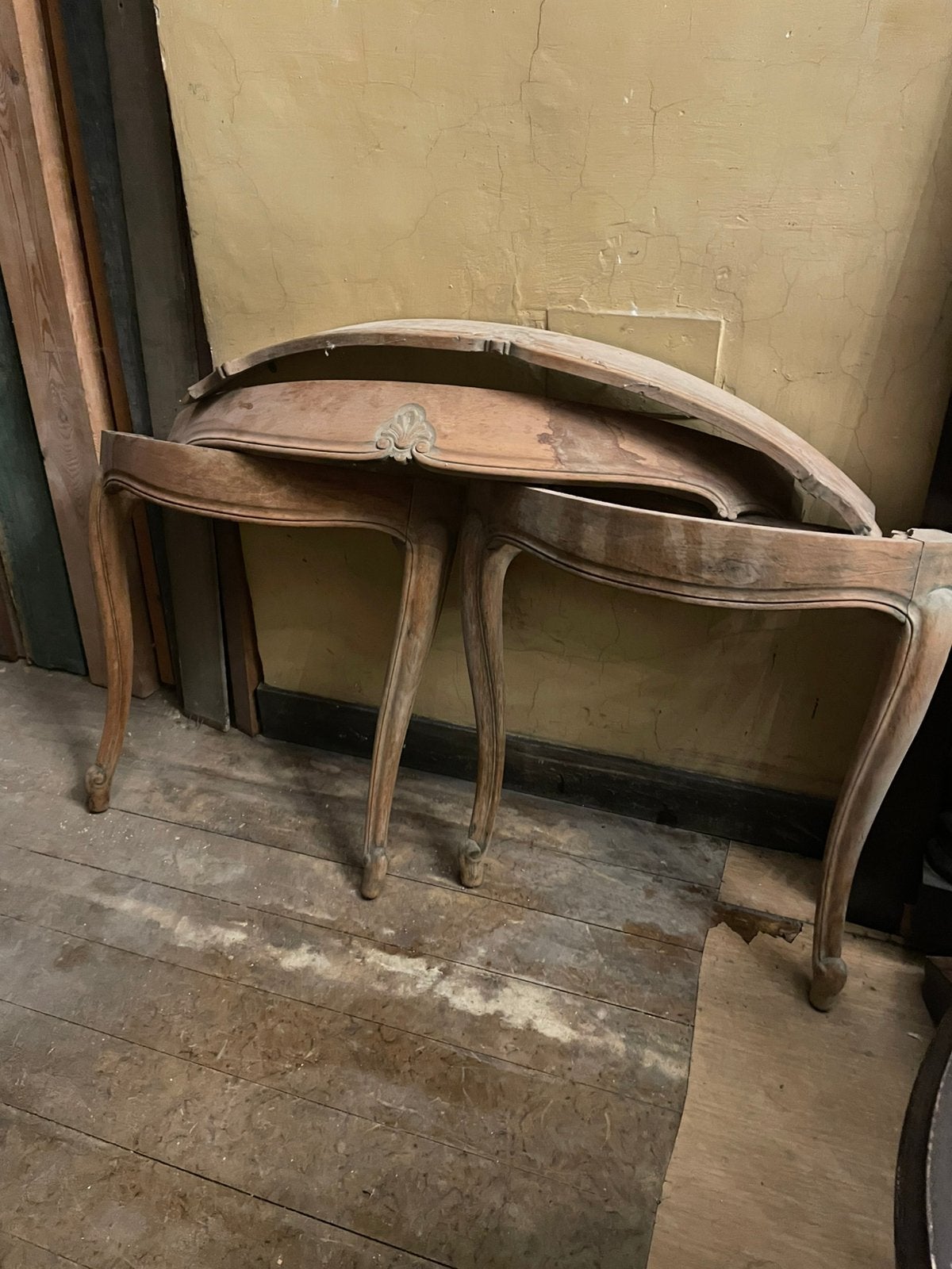 Onderdelen / kader antieke ronde tafel, Antiek en Kunst, Ophalen