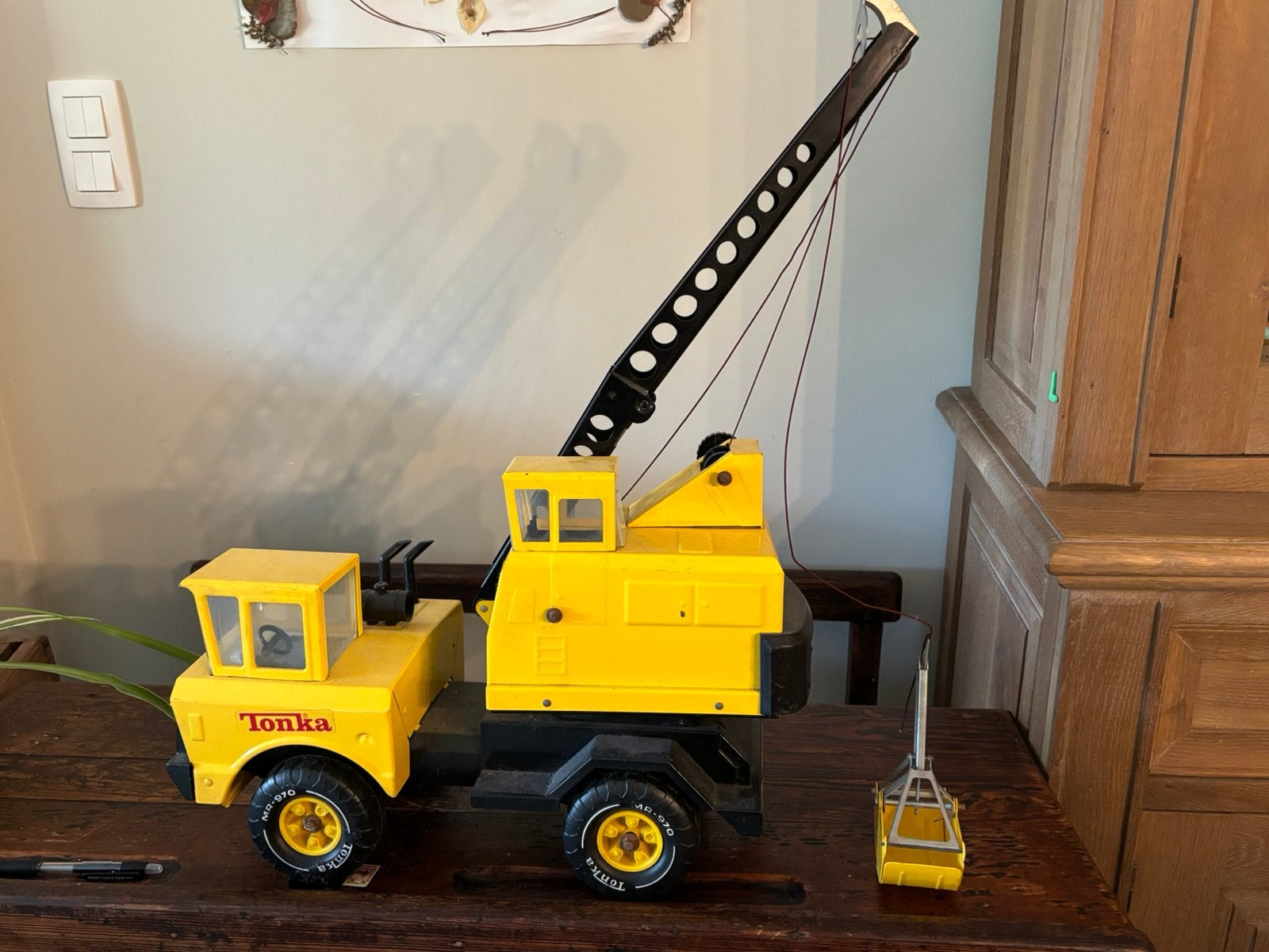 Vinted antieke kraanwagen, Ophalen