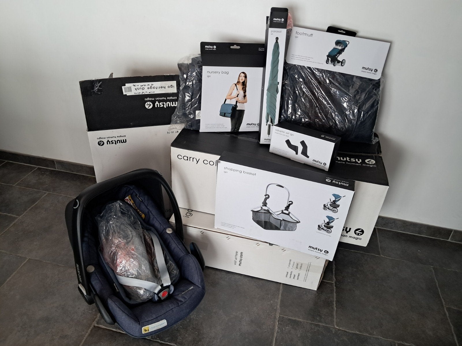 Mutsi Igo Heritage Dusk - Volledige set voor kinderwagen, Kinderen en Baby's, Ophalen