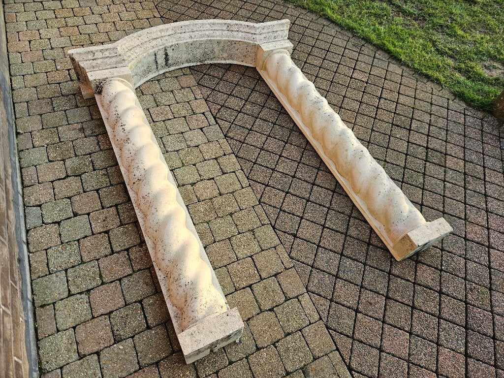 Oude Sierboog in Witte Steen, Tuin en Terras, Ophalen, Gebruikt, Steen