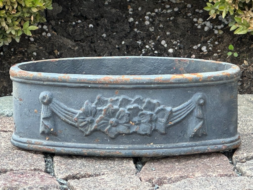 jardinière en fonte - pot de fleurs en fonte - bon état, Enlèvement, Intérieur