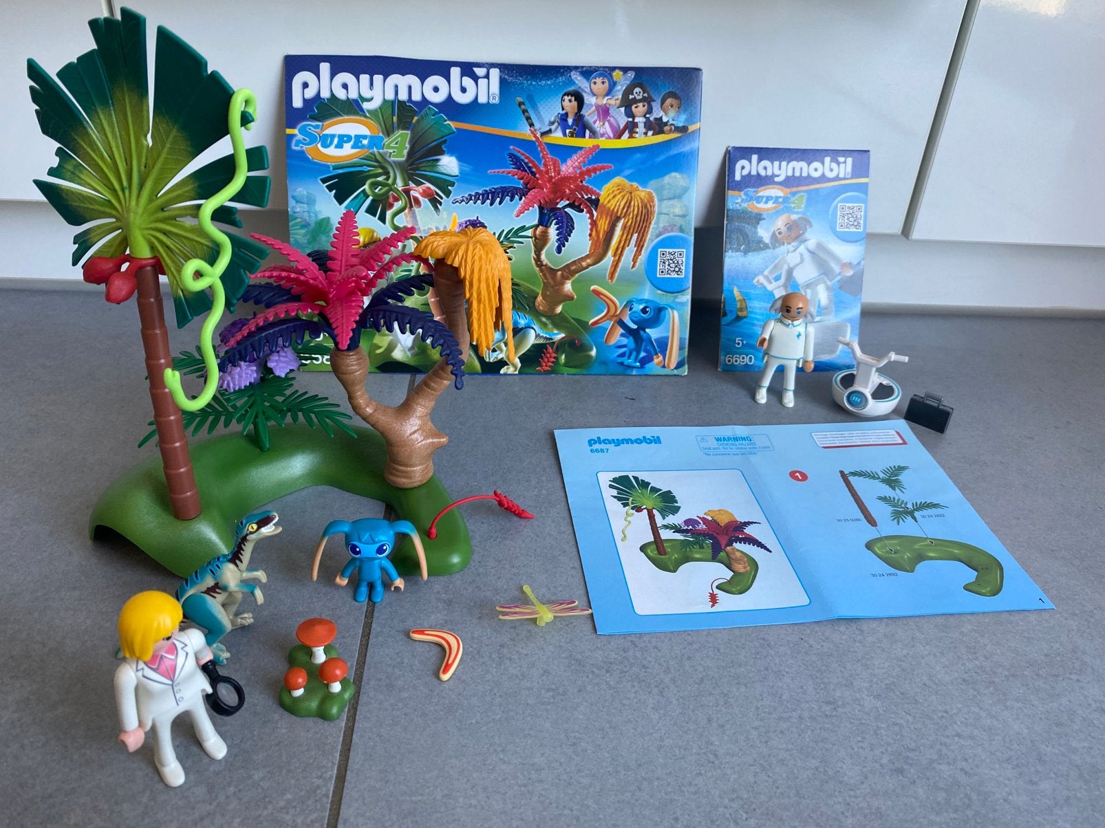 Playmobil super4 6687 en 6690, Ophalen, Zo goed als nieuw, Complete set