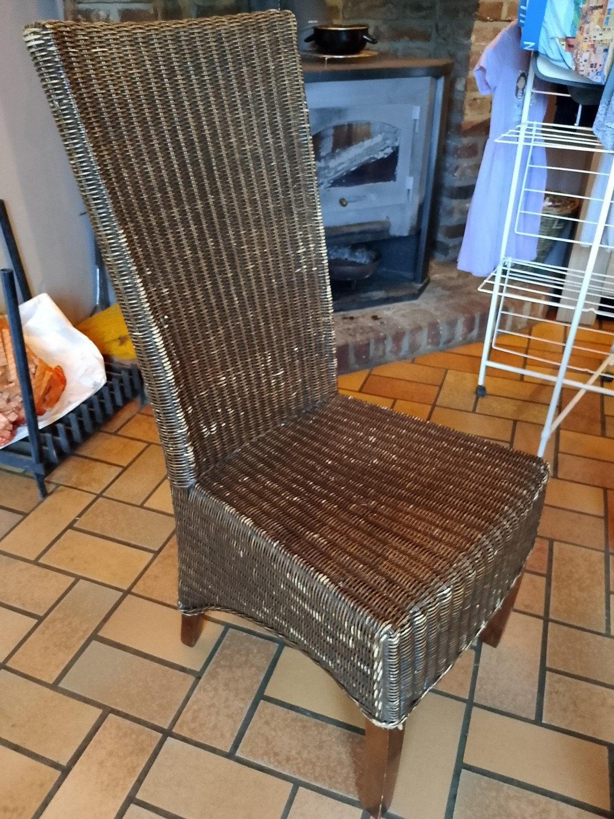 6 chaises rotin, Osier ou Rotin, Brun, Enlèvement, Cinq, Six Chaises ou plus