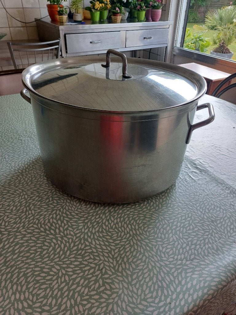 Pot de cuisson en acier inoxydable lourd, Maison & Meubles, Cuisine | Casseroles & Poêles, Enlèvement, Comme neuf, Inox, Casserole, Bidon ou Boîte