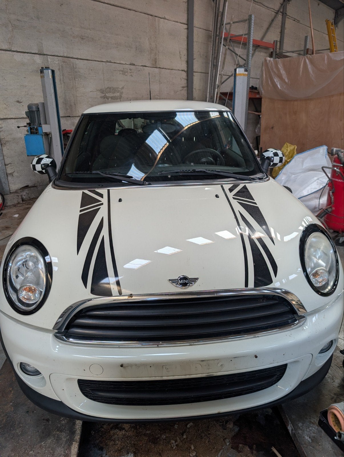 mini Cooper met motor stuk, Auto's, Voorwielaandrijving, Euro 5, Stof, Zwart