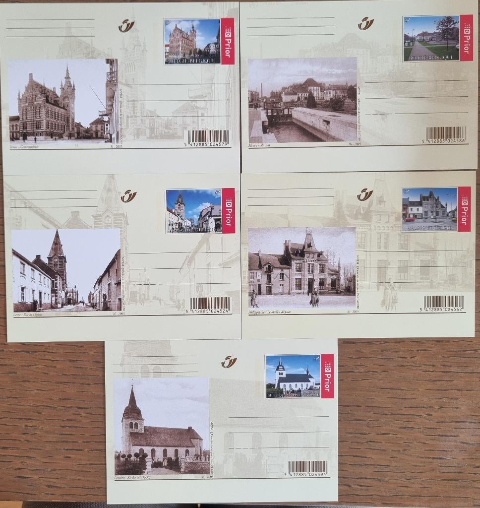 10 x Carte postale BK134 - BK143 2005, Envoi, 1980 à nos jours, Non affranchie, Ville ou Village