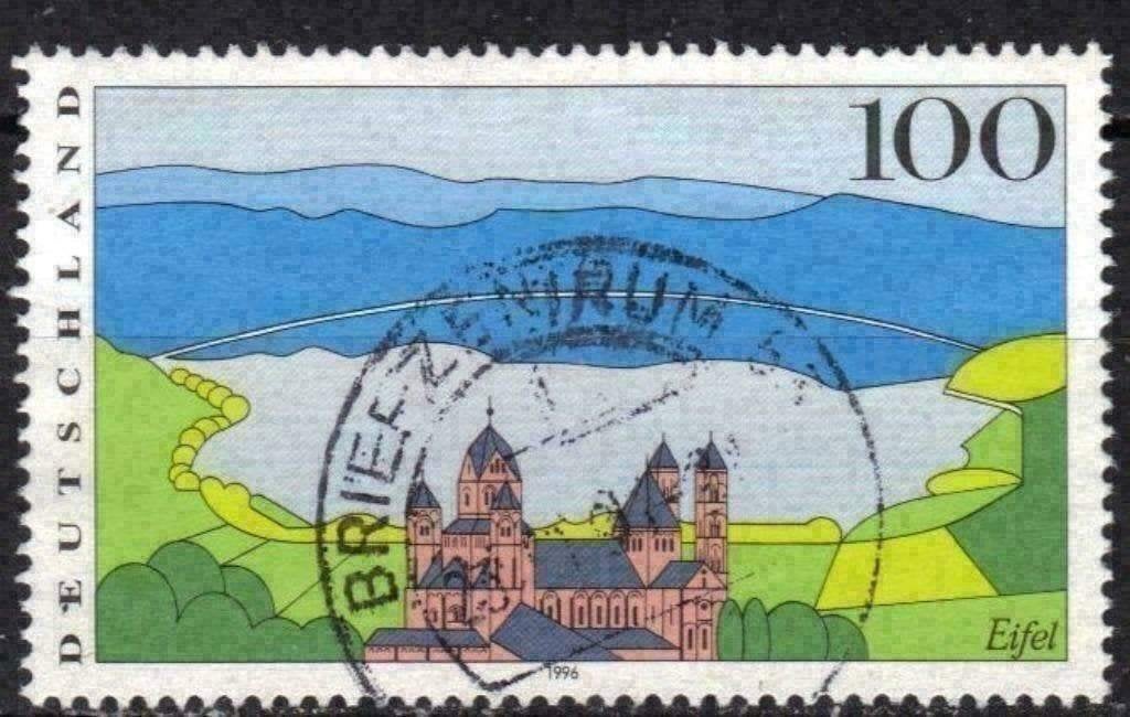 Duitsland 1996 - Yvert 1685 - Het Eifelmassief (ST), Verzenden, Gestempeld