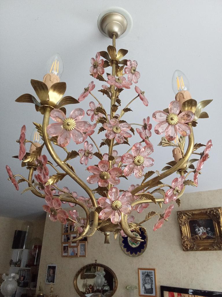 lustre vintage, Hollywood regency, Verre, Enlèvement, Utilisé