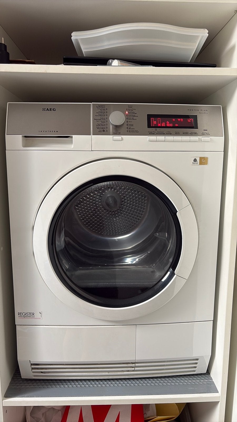 Droogkast warmtepomp AEG, Electroménager, 6 à 8 kg, Programme laine, Chargeur frontal, Enlèvement