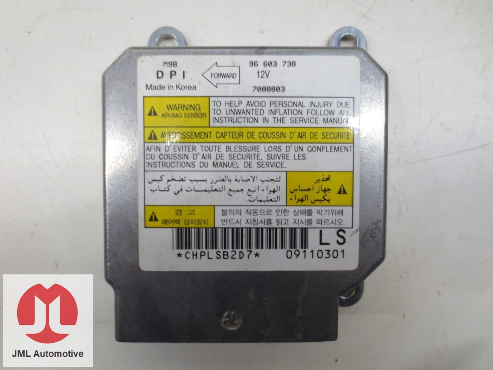 COMPUTER MODULE AIRBAG CHEVROLET MATIZ, -, Utilisé, -, -