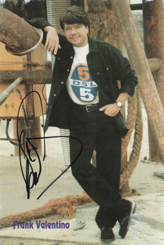 Frank Valentino - foto met handtekening - 1995, Ophalen of Verzenden, Zo goed als nieuw, Foto of Kaart, Gesigneerd