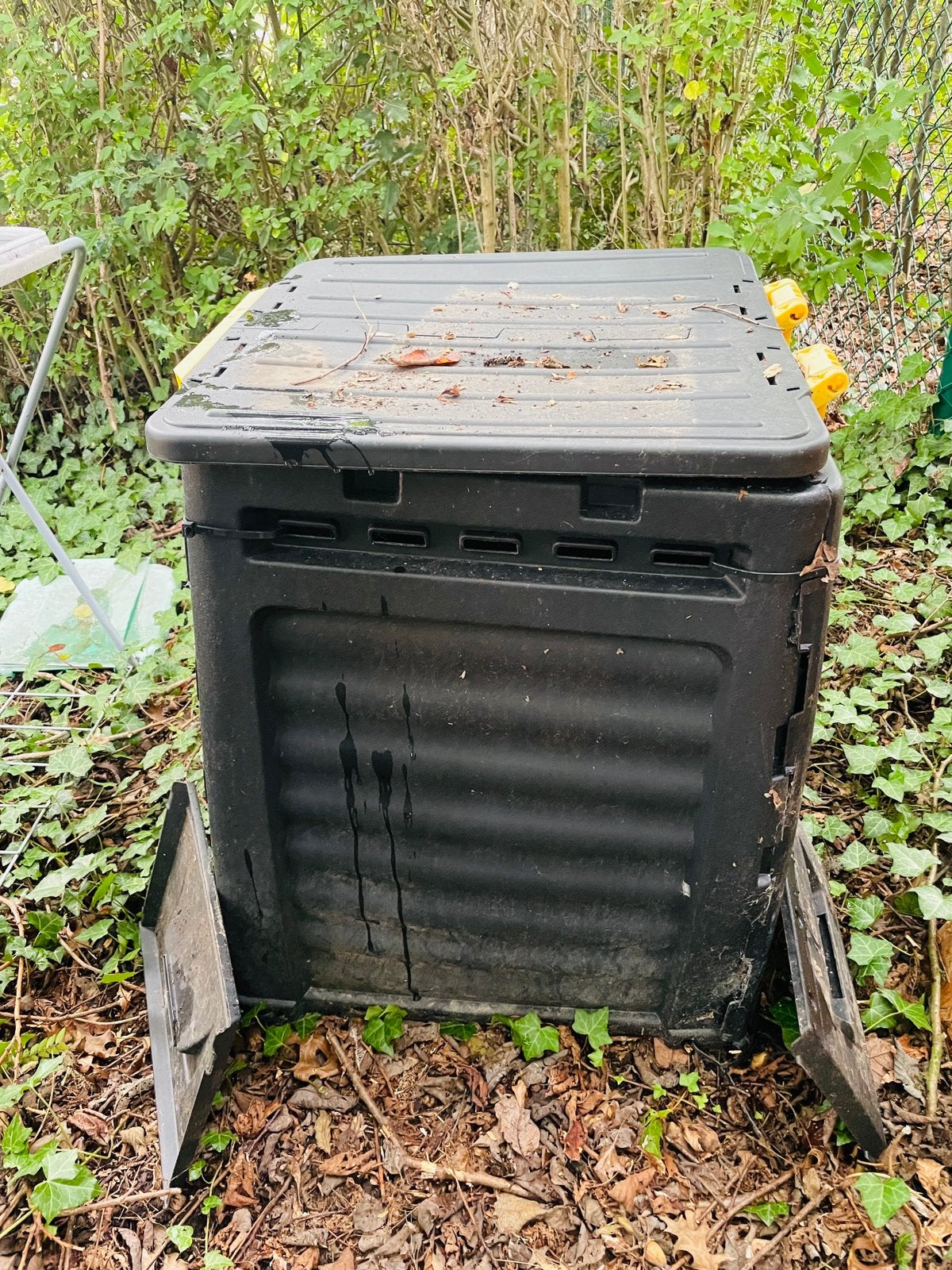 Zwart kunststof compostvat / compostbak, Ophalen, Zo goed als nieuw, Kunststof