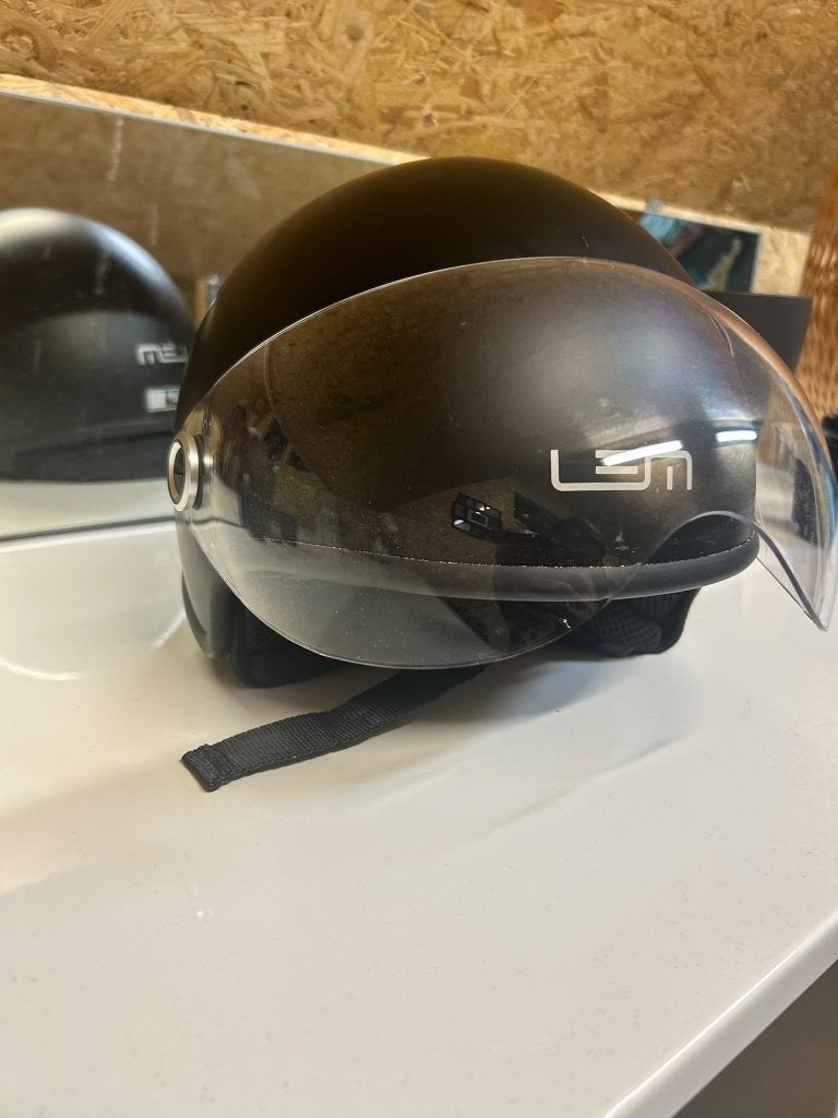 LEM Scooterhelm / Jethelm – Mat Zwart – Maat XS (53/54 cm), Ophalen, XS, Jethelm, Dames