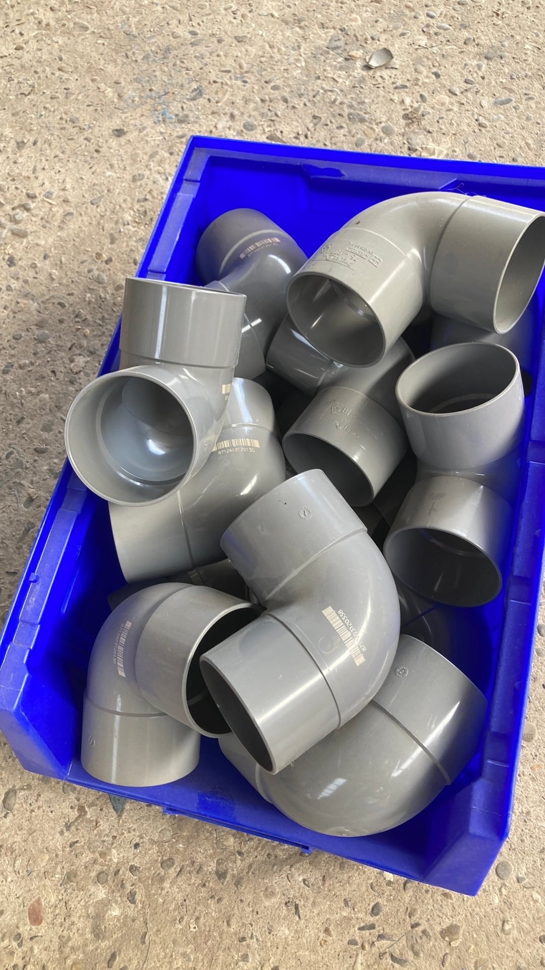 PVC Knie 90gr 75mm Nieuw, Bochten, Nieuw, Ophalen of Verzenden, PVC