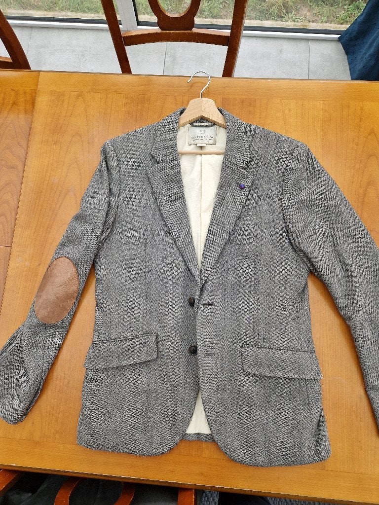 Wollen blazer Scotch & Soda maar 46 (Small), Ophalen, Grijs, Gedragen, Scotch & Soda
